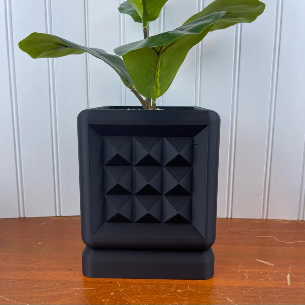 The Nova Square Planter, Flower Pot with Drainage Tray